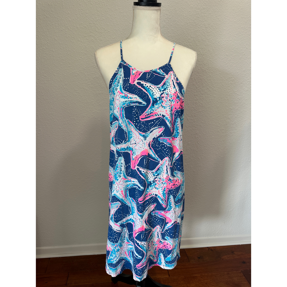 Lilly Pulitzer Margot Swing Dress in the "Indigo Star Struck" Print in Blue